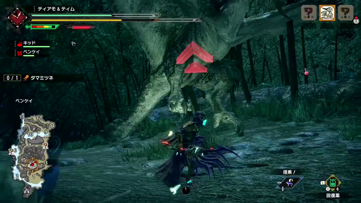 ティアモ Mhriseの双剣では前作で削除された鬼人回避が復活して機動力が元に戻った 通称リヴァイと言われた 空中回転乱舞 天も続投 鉄蟲糸技の朧翔けによるジャストアクションも強力 ひたすら攻めたい人向けの武器