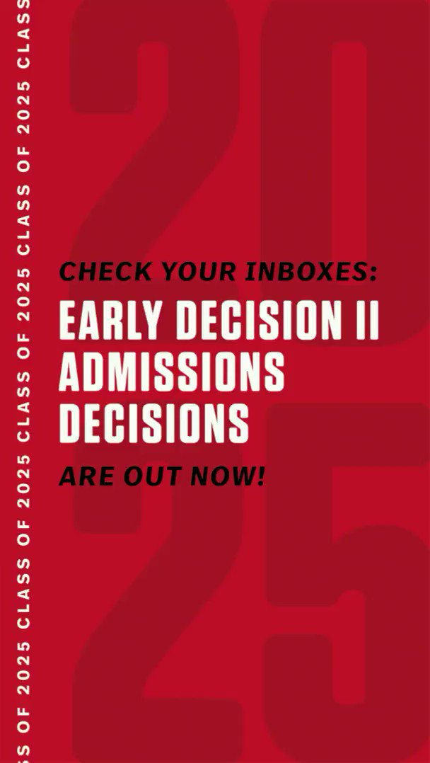 Decisions are out for Early Decision II applicants to the Class of 2025! #NUHusky2025 https://t.co/5OhzxDl6Ke
