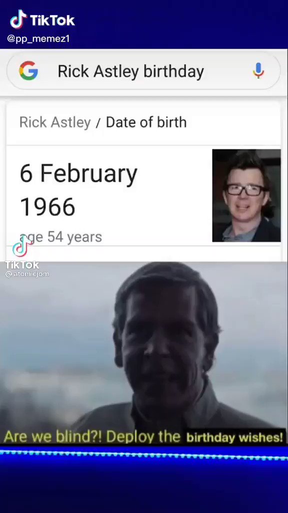 Happy birthday Rick Astley! 
