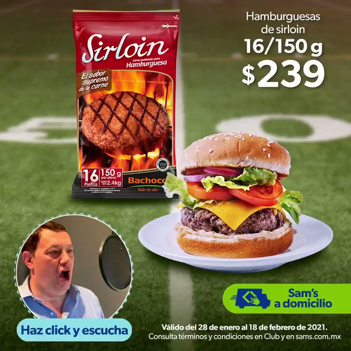 Sam's Club México auf Twitter: „¡Cada vez está más cerca el Gran juego!  Acompáñalo con una deliciosa hamburguesa y encuentra los mejores  ingredientes en Sam's Club. #ElGranJuegoEnSamsClub. Haz tu pedido en línea