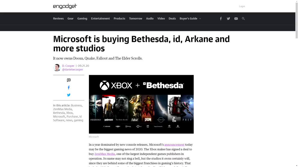 Последствия покупки ZeniMax и Bethesda компанией Microsoft — выглядит отлично