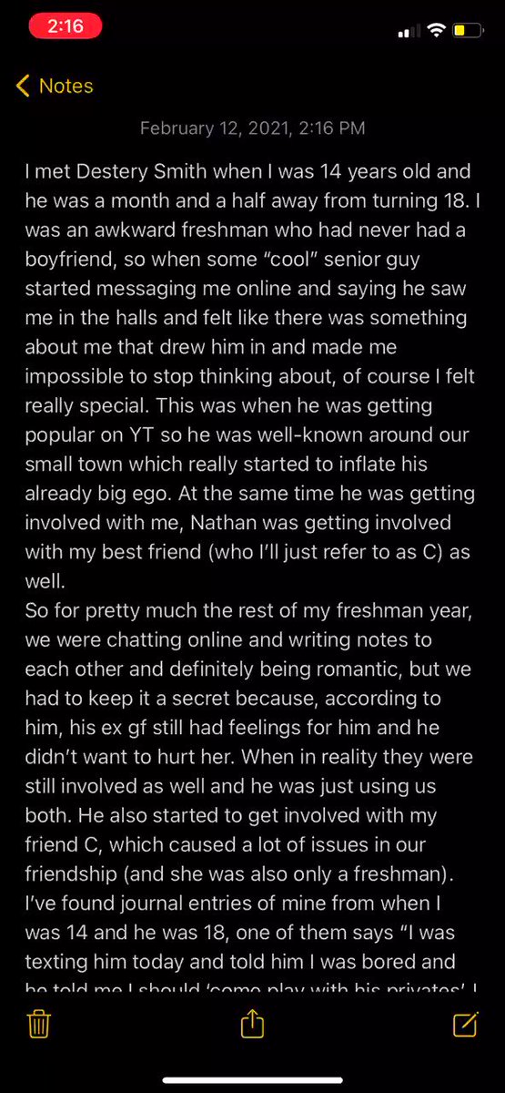Damon Fizzy␌ on Twitter: "In this post, allegations against Nate (from  DesAndNate) come to light as well as Destery, claiming that Ahoynate is not  innocent either and participated in Destery\
