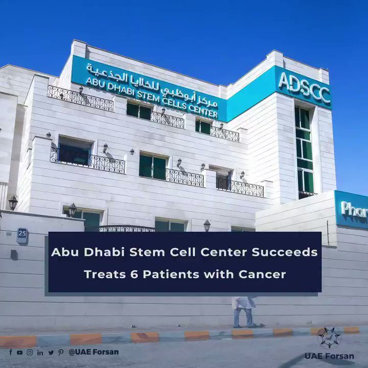 UAE Forsan on X: "Abu Dhabi stem cell center succeeds in treating 6 patients with Cancer @adsccae #ADSCC #AbuDhabi https://t.co/t6nnUZ6lY2" / X