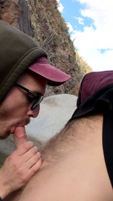 Wind was making it a little too cold to finish, but we gave someone a little show ? #gays #gayoutdoors