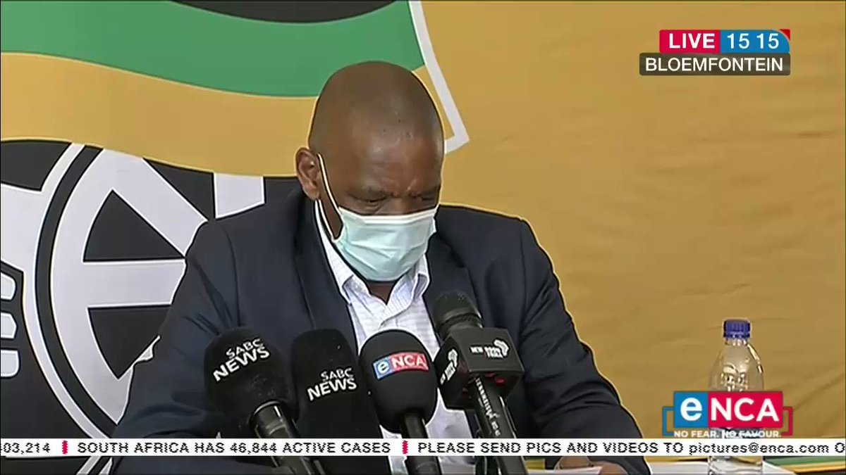 [ON AIR} Ace Magashule briefs the media. Watch live on DStv403