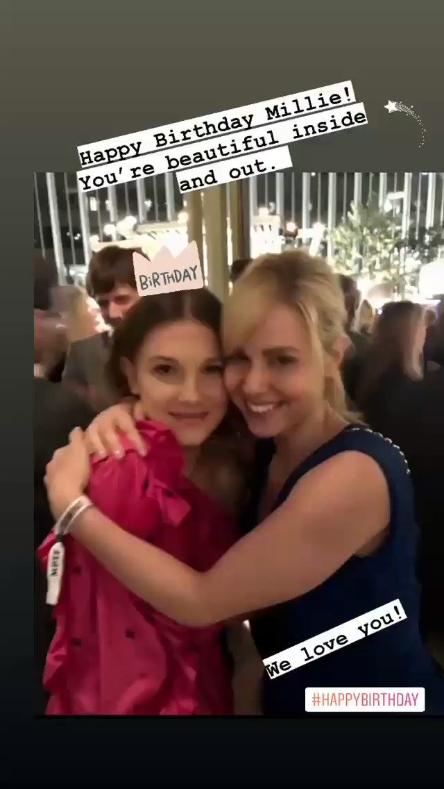 Cara Buono via stories do Instagram com a Millie Bobby Brown

HAPPY BIRTHDAY MILLIE 