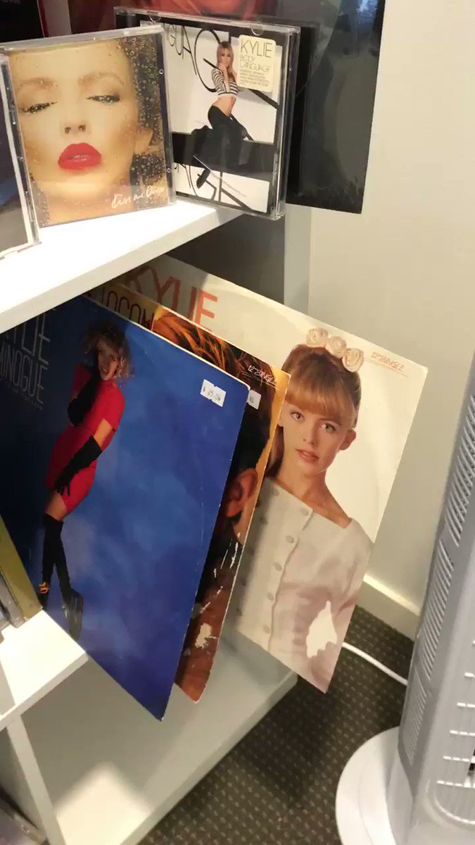 @kylieminogue some how I think my boss is a tad obsessed with Queen Kylie !!!! Just had to let you know ♥️ SHHH IM SNEAKING IN AND TOUCHING HIS PRIZED KYLIE COLLECTION #popmuzikrecordlabel #AJB #KylieMinogue #music #popmusic https://t.co/e1eSKzf1UX