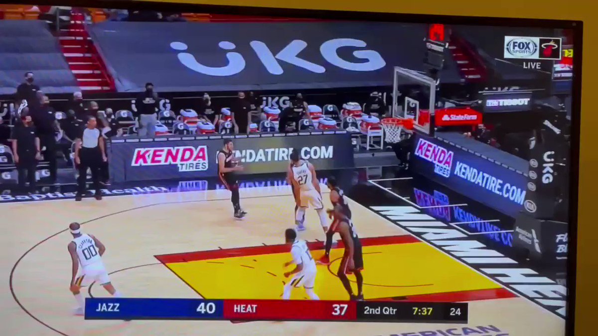 Literally the worst call I have ever seen in an NBA game. And I canโt believe Spo didnโt challenge. They called a foul on Bam on this. https://t.co/zV7zgEUXwl
