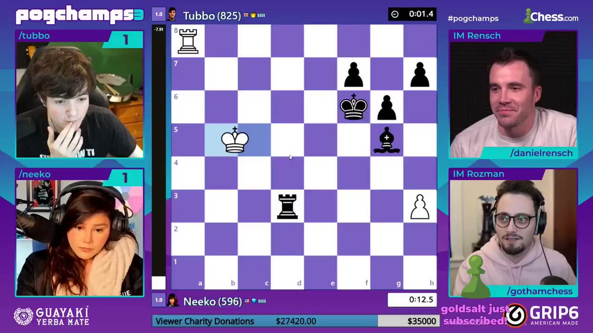 Chess.com on X: PREMOVE TO WIN! @neekolul FLIES through a very tight time  scramble against @TubboLive to secure her spot against @MichelleKhare in  the Consolation finals tomorrow! #PogChamps3  / X