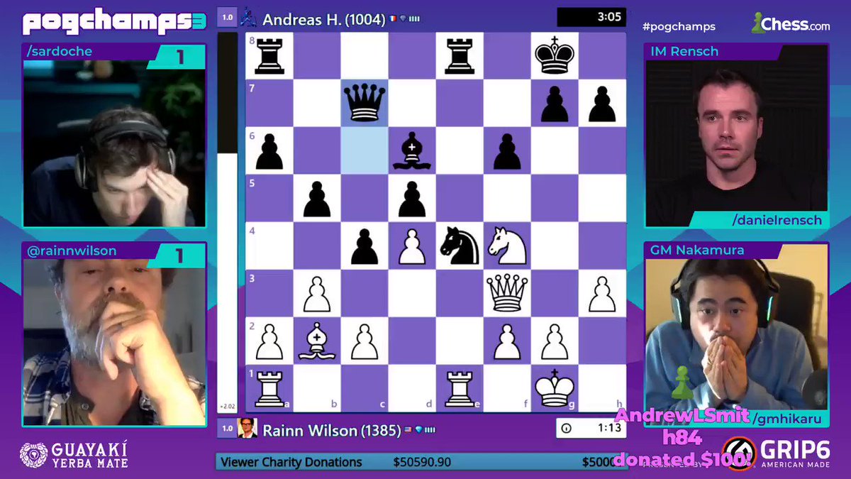 Chess.com on X: ♔ @neekolul perfectly demonstrating the emotions of having a winning position and ending in stalemate. ♛ @neekolul vs @Sardoche_Lol is the first match of PogChamps 3 presented by @GRIP6_