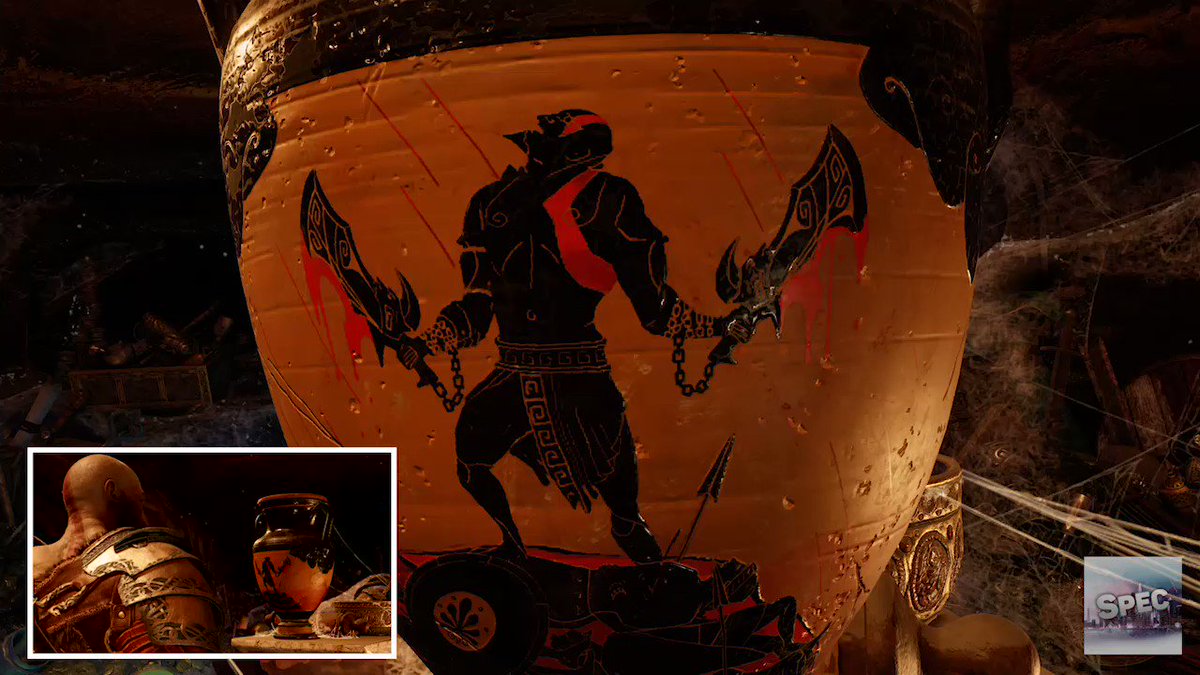 The Art of God of War on X: Kratos amphora in Týr vault God of War「2018」 / X