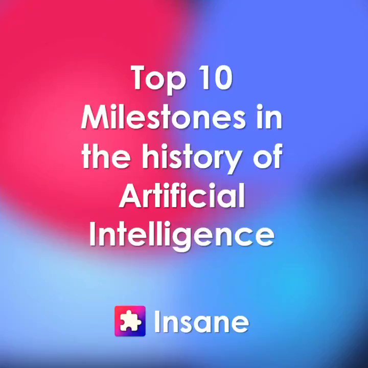 1950 The 1st advancement in the field made by Alan Turing through the turing Test.
by @TheInsaneApp
#AI #ArtificialIntelligence #DataScience #DeepLearning #ML #DL
Cc: @simplivllc @msftresearch https://t.co/mSopO5JSu1