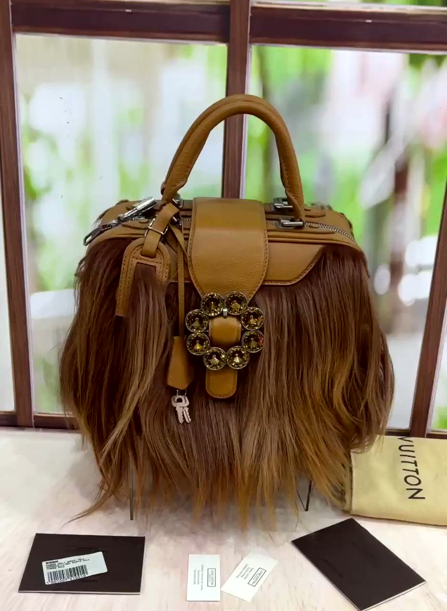 Louis Vuitton Brown Transsiberian Goat Hair Clochette Lock and