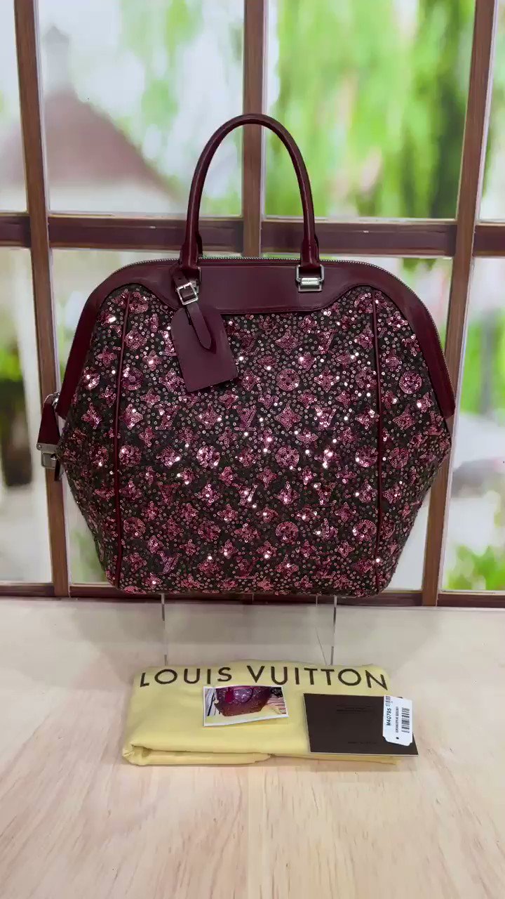 Louis Vuitton Burgundy Sequin Monogram Sunshine Express North-South Bag  Louis Vuitton