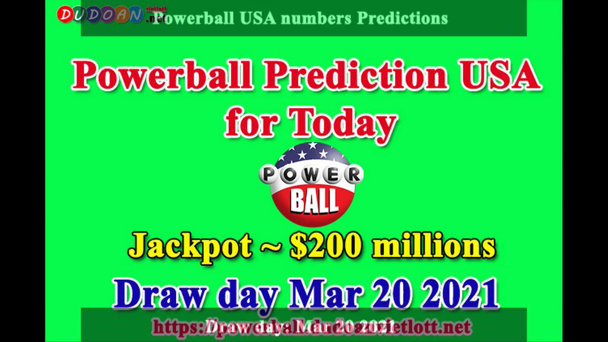 How to get Powerball USA numbers predictions on Saturday 20-03-2021? Jackpot ~ $200 millions https://t.co/nbm1mzNDMW