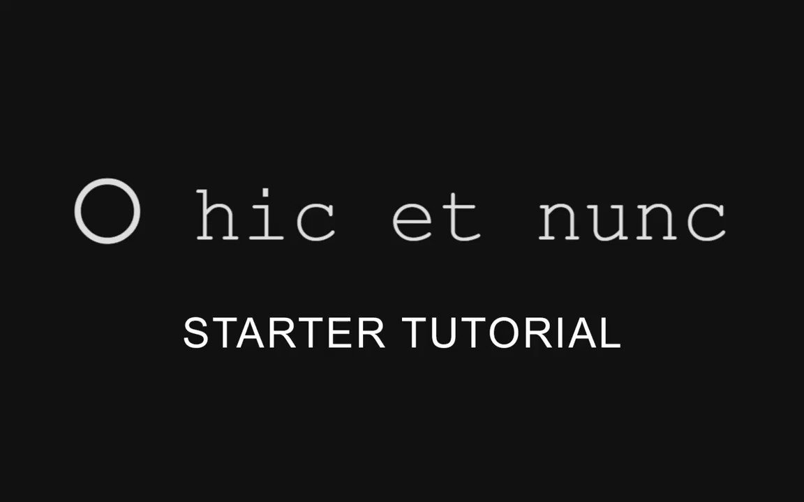 How To Say Hic Et Nunc 