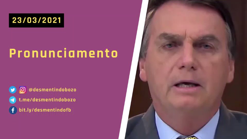Pronunciamento de Jair Bolsonaro em 23/03/21 sobre vacinas e ações do governo.
-
👉 Baixe o vídeo: https://t.co/6LKeDBn3Mr
-
#DesmentindoBolsonaro https://t.co/xHKK1SAI9J