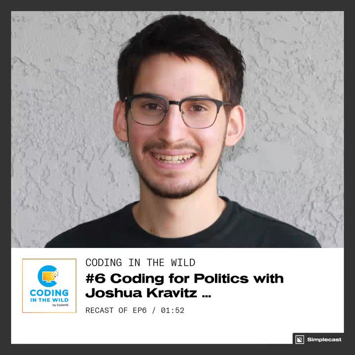 #RT @CodeHS: RT @codinginthewild: In this latest episode on Coding in the Wild, Joshua, a recent Deputy Data Director for the Jon Ossoff U.S. Senate Campaign, shares how he uses code in the political world from creating phone banks to analyzing post-elec… https://t.co/AERQlE3t9W