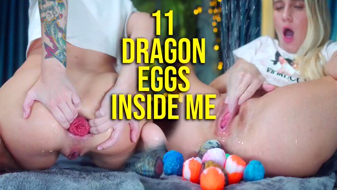 Watch my crazy video with NEW toys!! 11 dragon eggs in my pussy playing till i squirt on my face!! Fisting