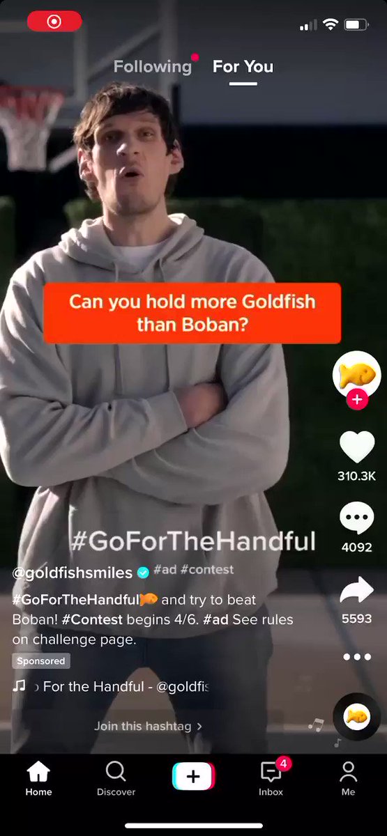 Boban Marjanovic Lends a (Large) Hand to Pepperidge Farm Goldfish
