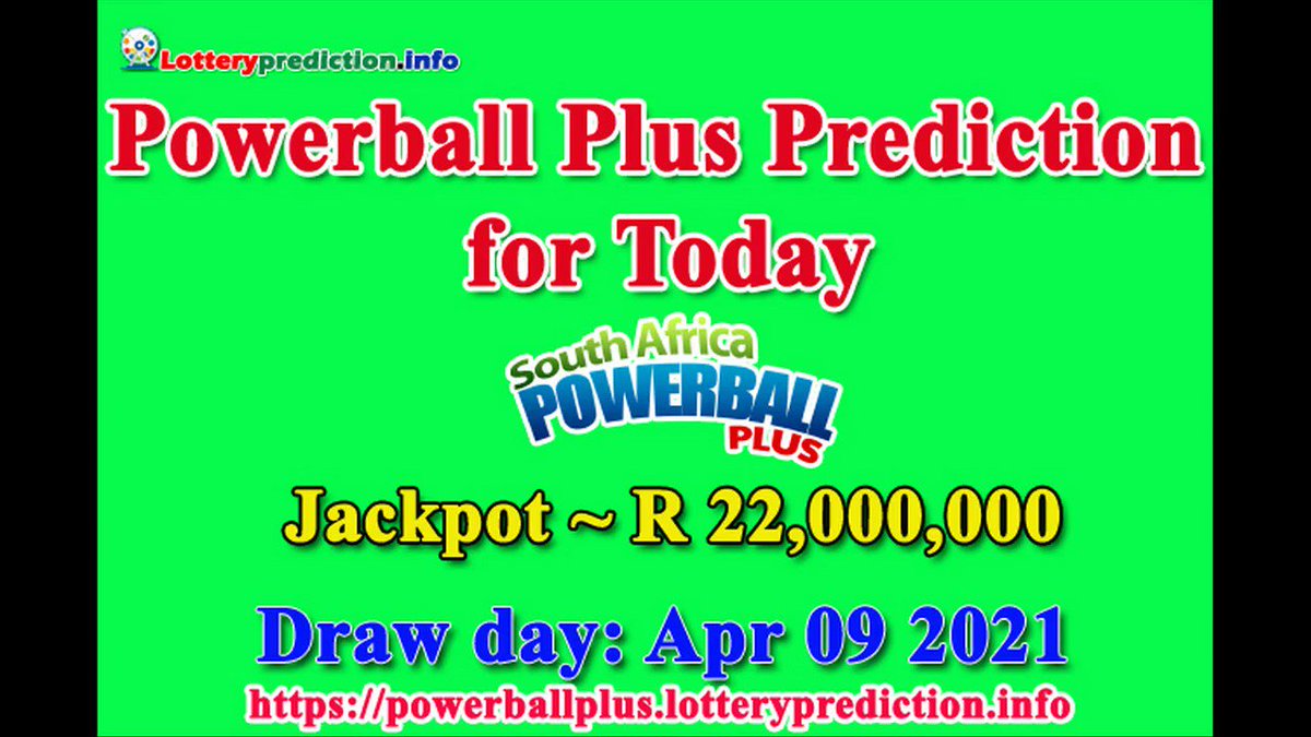 How to get Powerball Plus SA numbers predictions on Friday 09-04-2021? Jackpot ~ R22 millions -> https://t.co/ONjK05PiZR https://t.co/8Bg4Wjsa34
