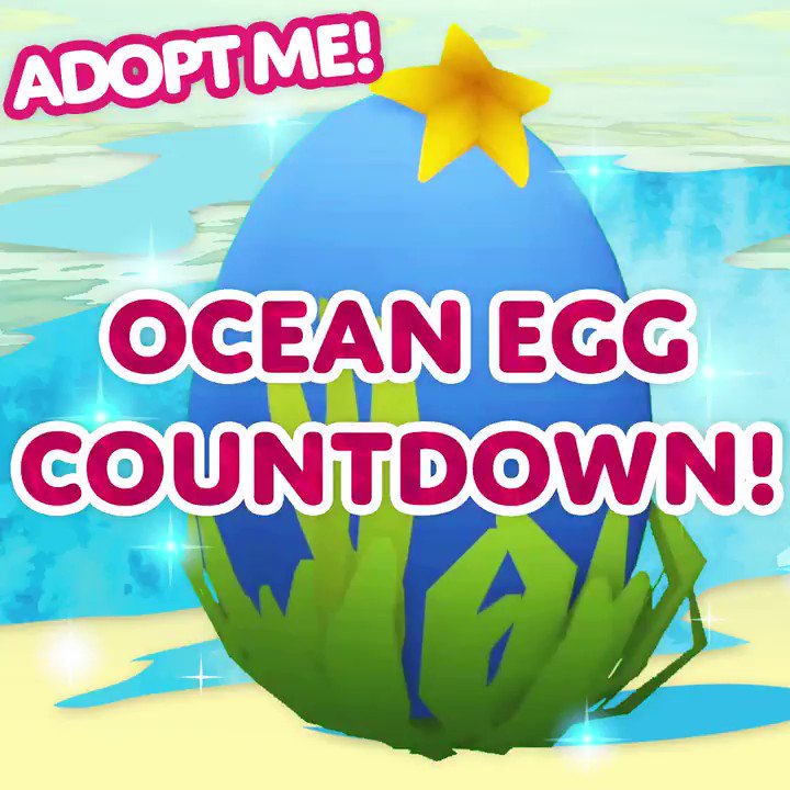 Adopt Me S Tweet Ocean Egg Countdown Ocean Egg Will Be Live When The Countdown In Game Ends 16th Of April At 7 30am Pt 10 30am Et 3 30pm - roblox adopt me money rattle