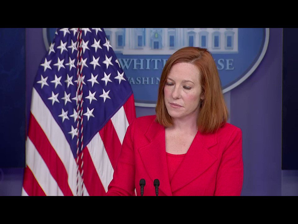 Jen Psaki hits Sen. John Cornyn (R-TX) for complaining that Biden's tweets are too conventional, "I can confirm that the President Of The United States does not spend his time tweeting conspiracy theories. He spends his time working for the American people." https://t.co/WNCvNEnJmA