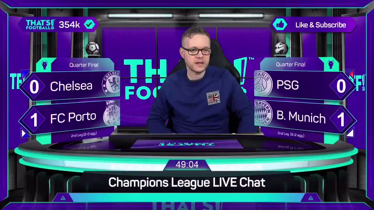 PSG and Chelsea are through to #ucl semi finals.
Who will join them? Tune in tomorrow night LIVE with @markgoldbridge! https://t.co/r0rz4Wii2P