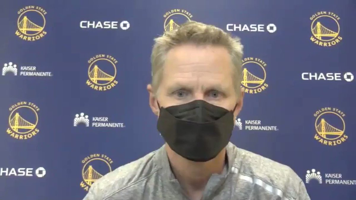 Steve Kerr gives a wider scope assessment of James Wiseman's rookie season, then discusses his impacted summer of rehab: "Once he's mobile, we can still get him on the floor and continue to show him what's in front of him defensively, walk through coverages, try to be creative." https://t.co/tX1oU3irCC