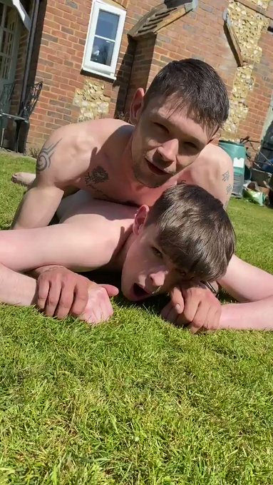Nothing better than breeding @gaytwink0001 under the sun! ? Pinning him down and sliding my bareback