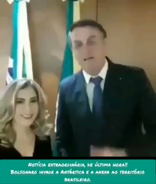 @LiaDeSousa1 Notícia urgente de última hora!
Bolsonaro acaba de invadir a Antártica e anexá-la ao território brasileiro.
😱😱😱
(OMG, livrai-nos desta oitava praga) https://t.co/bj49u0M6nf