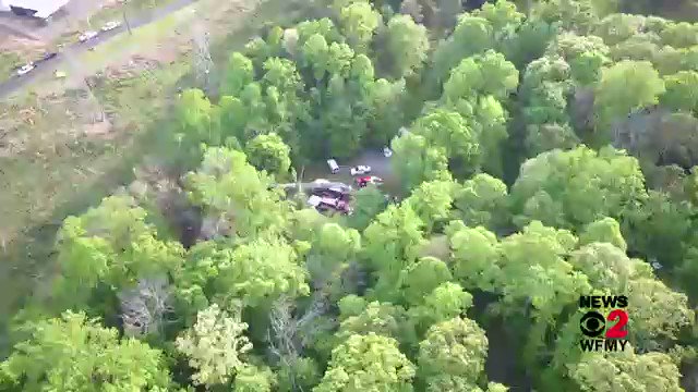 Duke Energy Helicopter crash site in Rockingham Co. 
 Images captured by our drone Red Bird 2. @WFMY https://t.co/gi9XlbF5I7