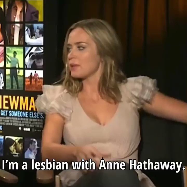 Anne Hathaway Lesbian Porn - emily blunt said (@emilybluntsaid) / Twitter