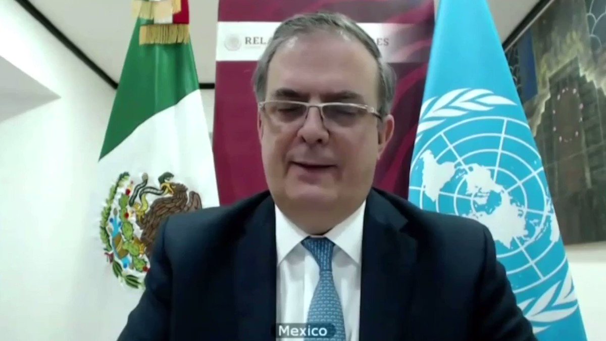 ▶️ Esta mañana, en la reunión del Consejo de Seguridad de la @ONU_es, el canciller @m_ebrard reiteró la preocupación de 🇲🇽 frente al #COVID19:
«Hay que asumir la lección de esta pandemia: funcionó la ciencia, pero no así la solidaridad o el sentido de justicia internacionales». https://t.co/xkAJYLcDAe