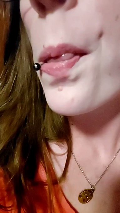 Licking you baby. Slow motion tongue ring tounge action lol. Thought some mild stuff is fun too #sfw