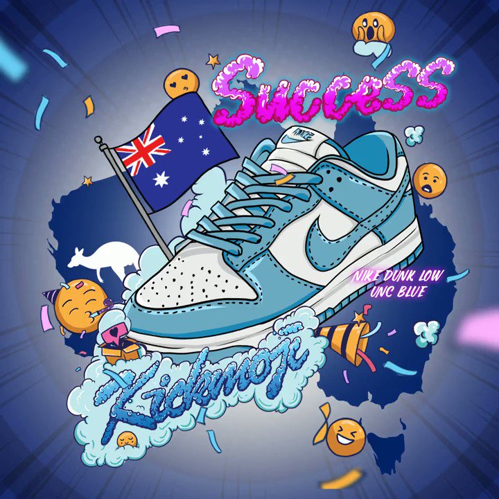 Kickmoji! 🎉 Twitter: "The Nike Dunk Low "UNC Blue" were destroyed! 🥶 Aiomoji cleared the FTL Australia stock for these Dunks! It's just easy us! 🦘 The kings of