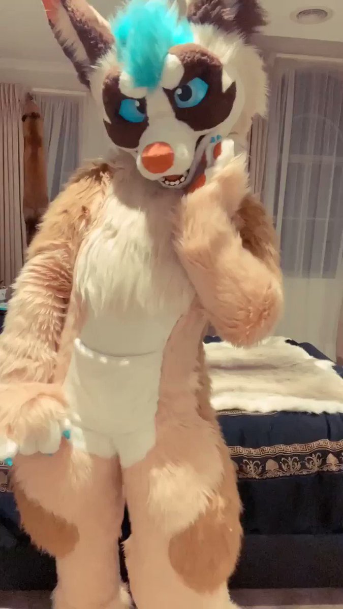 Fursuit strip tease