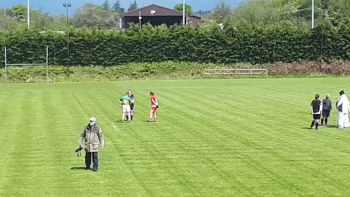 Referee gives her final instructions to the captains