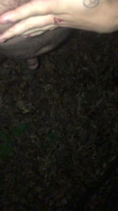 Naked and horny as fuck in the woods 🥵🥵 would have loved to have someone to do this with!! #pee #peeing
