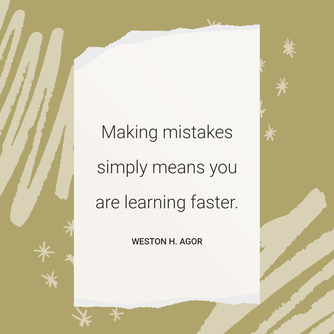 Making Mistakes is Part of Learning, …