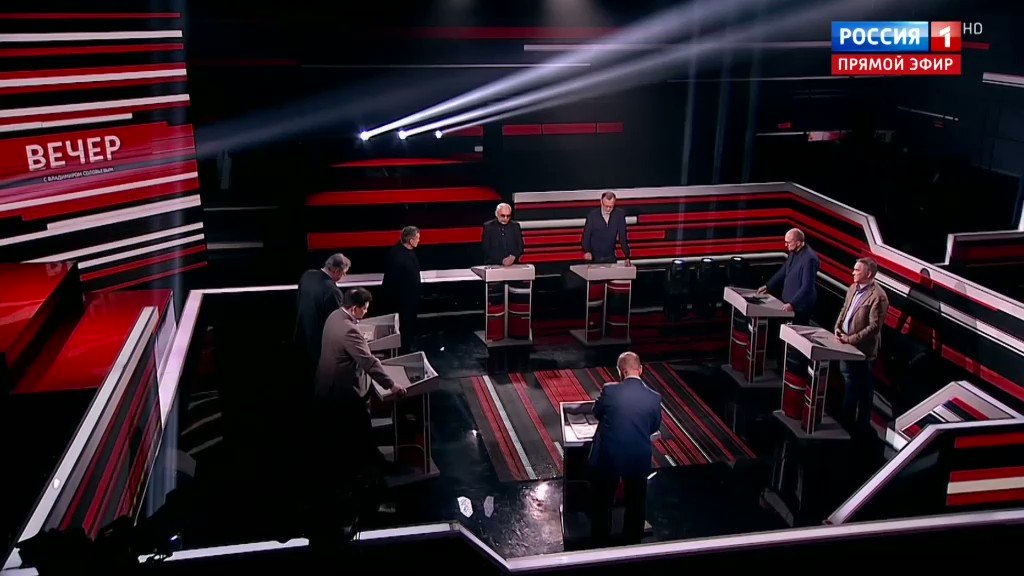 Вечер с владимиром соловьевым 9 февраля. Вечер с Владимиром Соловьевым 18.01.2023. Воскресный вечер с Владимиром Соловьёвым студия.