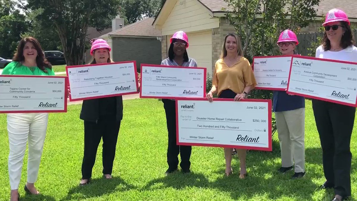 Many of our neighbors still need help to recover from the winter storms in Houston. Thanks to @reliantenergy for funding five women-led organizations, who teamed up for needed repairs. We met today with one grateful homeowner, Ms. Dalcour. #RepairingHomes #RebuildingLives. https://t.co/mYHQ7tQKWZ
