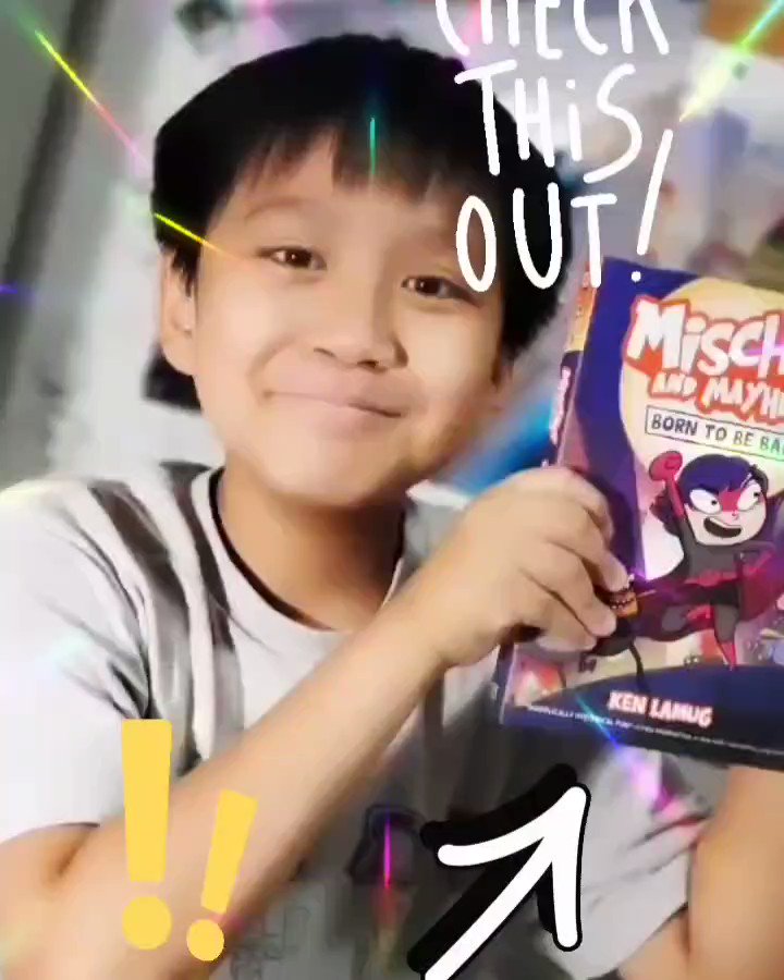Michael says if you don't read this now he will tweet angry emojis at you. 🤣🤣🤣 Mischief and Mayhem - 250 page full color and of hilarity and fun. #middlegrade #mglit #diversebooks #aapiheritagemonth #aapi #lasvegas #filipino #asian #asianauthors #pinoy #books #middlegradebooks https://t.co/QVHGBN9M9m