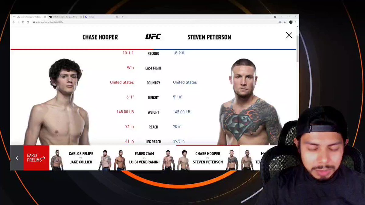New UFC prediction video. Link to YouTube in bio. Please don't get hit Chase Hooper.
#ufc #ufcpredictions #ufc263 https://t.co/1GHe92He00