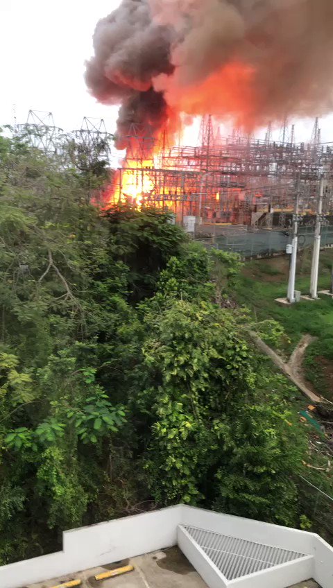 Looks like Puerto Rico's main power plant just blew up a week after it got privatized. Half of the island is without power. https://t.co/VHvYJuIim4