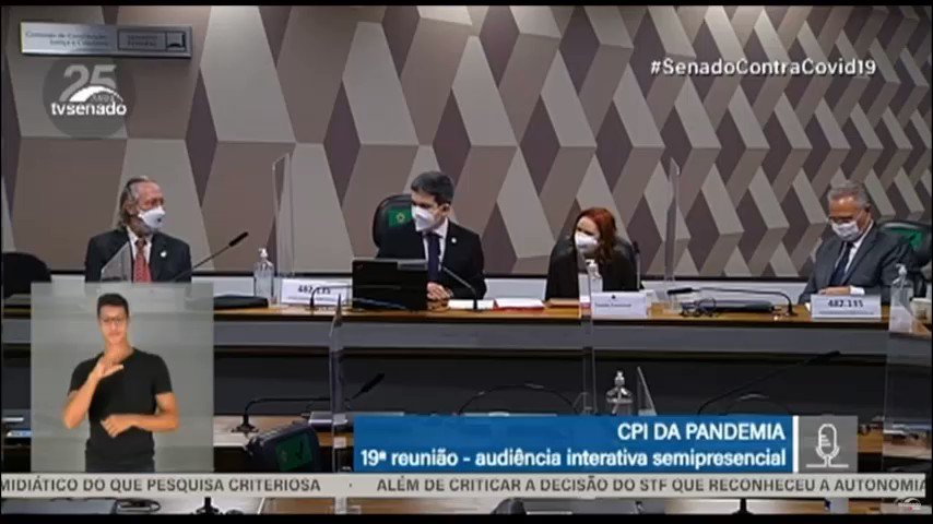 No encerramento da Audiência de hoje na CPI da COVID, solicitei que seja juntado aos autos desta comissão, o pronunciamento do Presidente da República acerca da utilização de máscaras. https://t.co/r5vkIv2a95