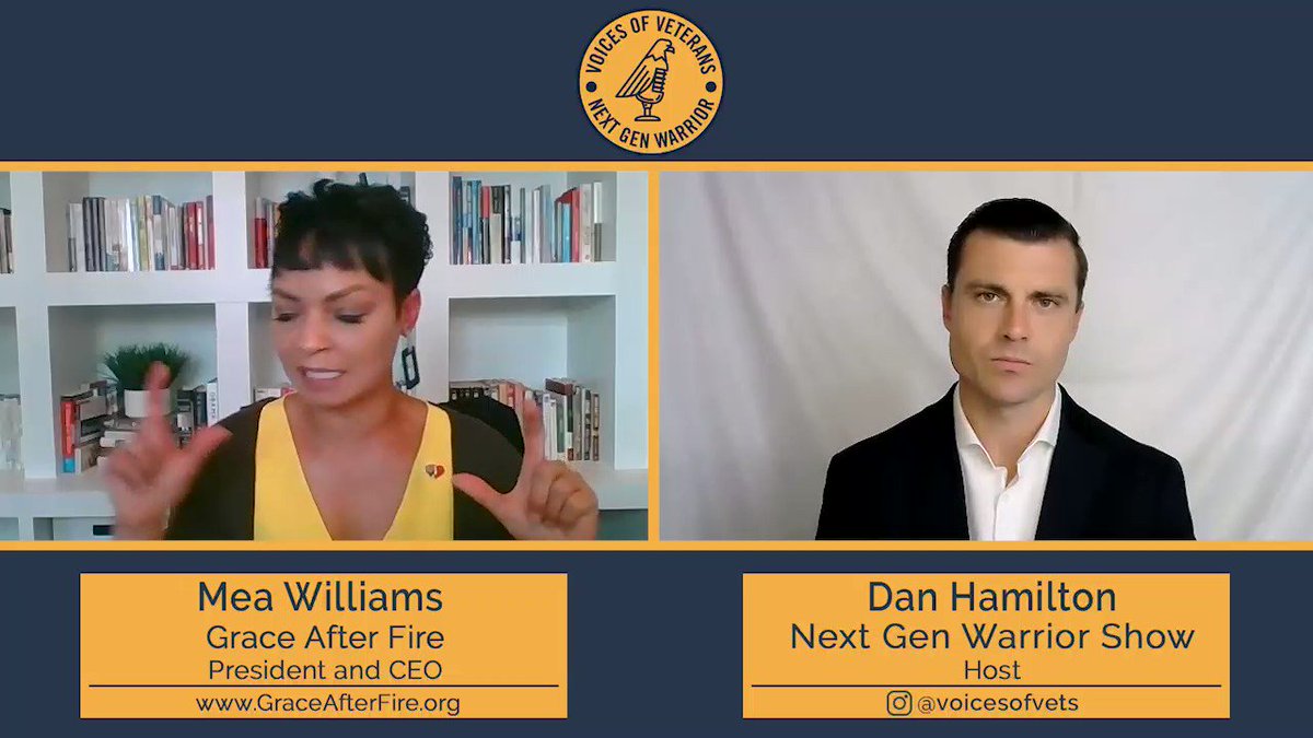 A new episode of #NextGenWarrior is live. Mea Williams, Navy Veteran and CEO and President of @GraceAfterFireV joined Dan for a special episode. Today is #WomenVeteransDay and Mea has a message for women Veterans: “You are not alone”. https://t.co/EQSZKtrj9q