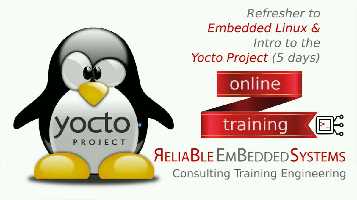 05 Jul: public/private (TBD), online, DE/EN (TBD), book until: 15 Jun https://t.co/4j2bdtZAd8 #yoctoizing #embeddedlinux #openembedded #linux #developer #embedded #coding #programming #software #embedsys #yocto https://t.co/W0RZFZr3Zt