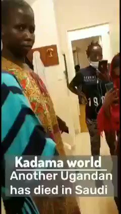 #Uganda
A Ugandan girl died in Saudi Arabia
She was employed through a recruitment agency called ABS...It has failed to take responsibility of her body, and other girls are still held in confinement.
@UgEmbKSA (Ugandan Embassy in Saudi Arabia), please help this girl & others. https://t.co/fdcm9wbCju