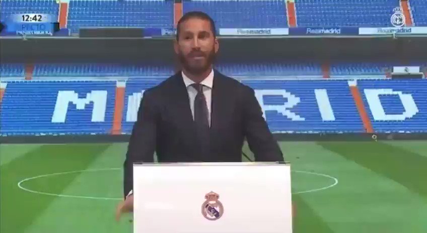 شاهد لاعب ريال مدريد سيرجيو راموس يودع فريقه بالبكاء الغد فيديو